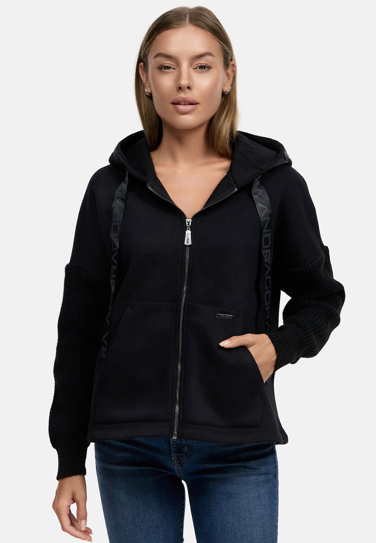 Andragora Cambridge Sweatjacke Damen – Kapuzenjacke mit Reißverschluss, Baumwolljacke, Casual Streetwear