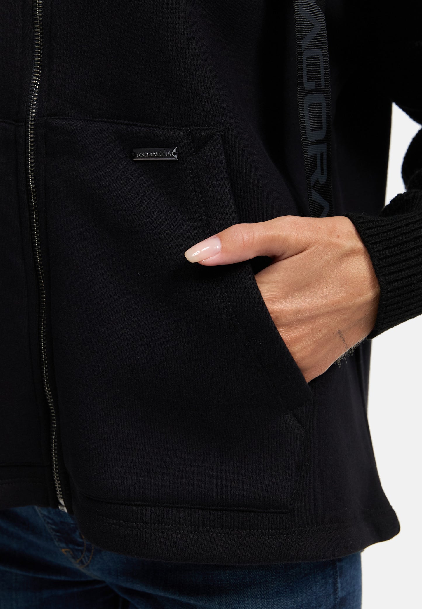 Andragora Cambridge Sweatjacke Damen – Kapuzenjacke mit Reißverschluss, Baumwolljacke, Casual Streetwear