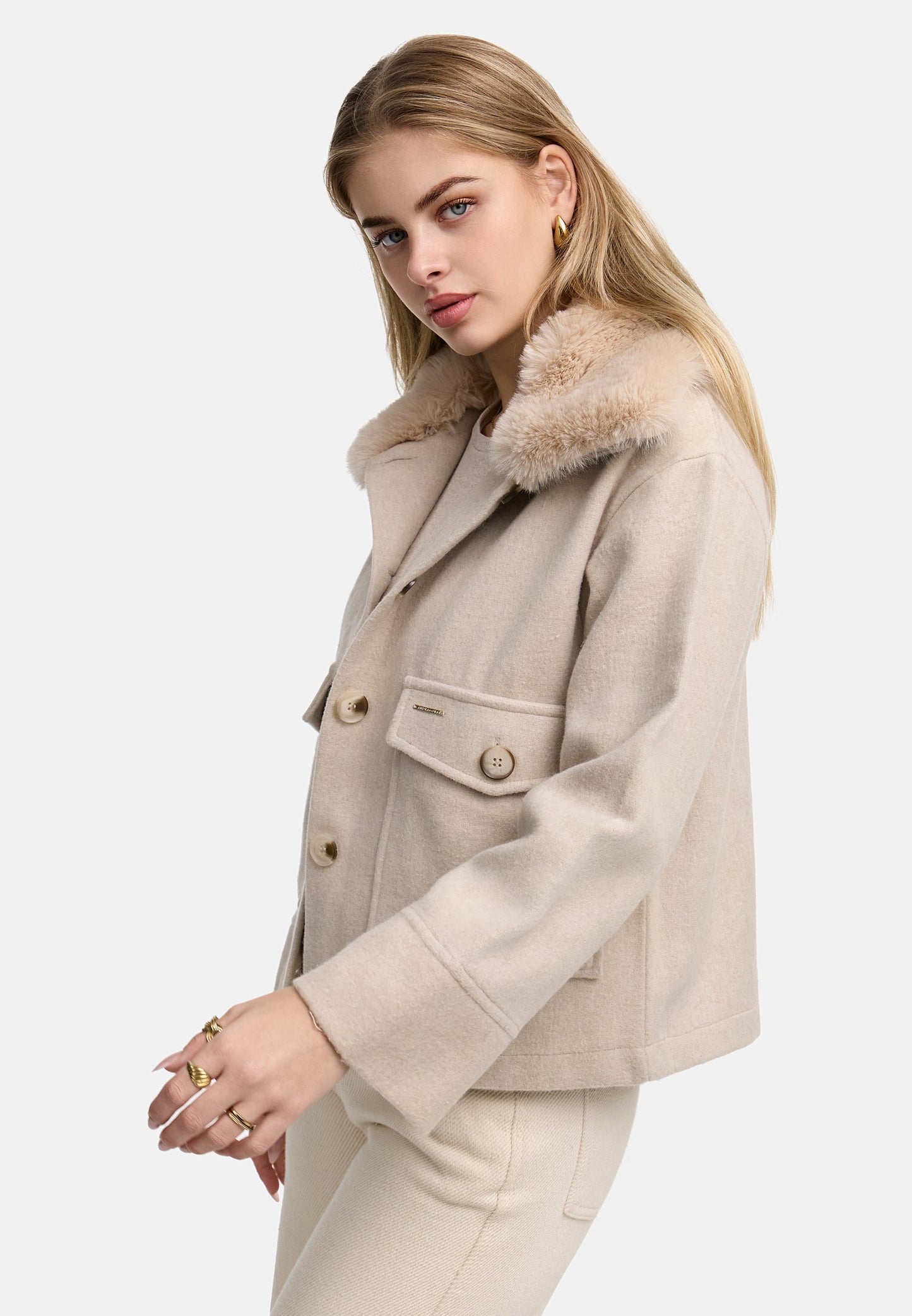 Andragora Delta Jacke – jacke mit Kunstfellkragen