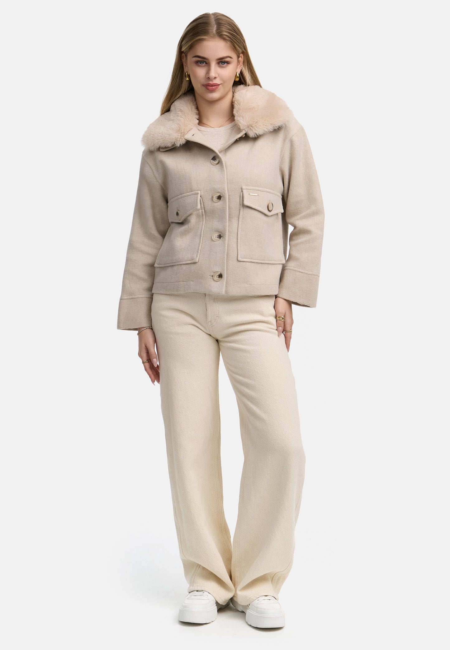 Andragora Delta Jacke – jacke mit Kunstfellkragen
