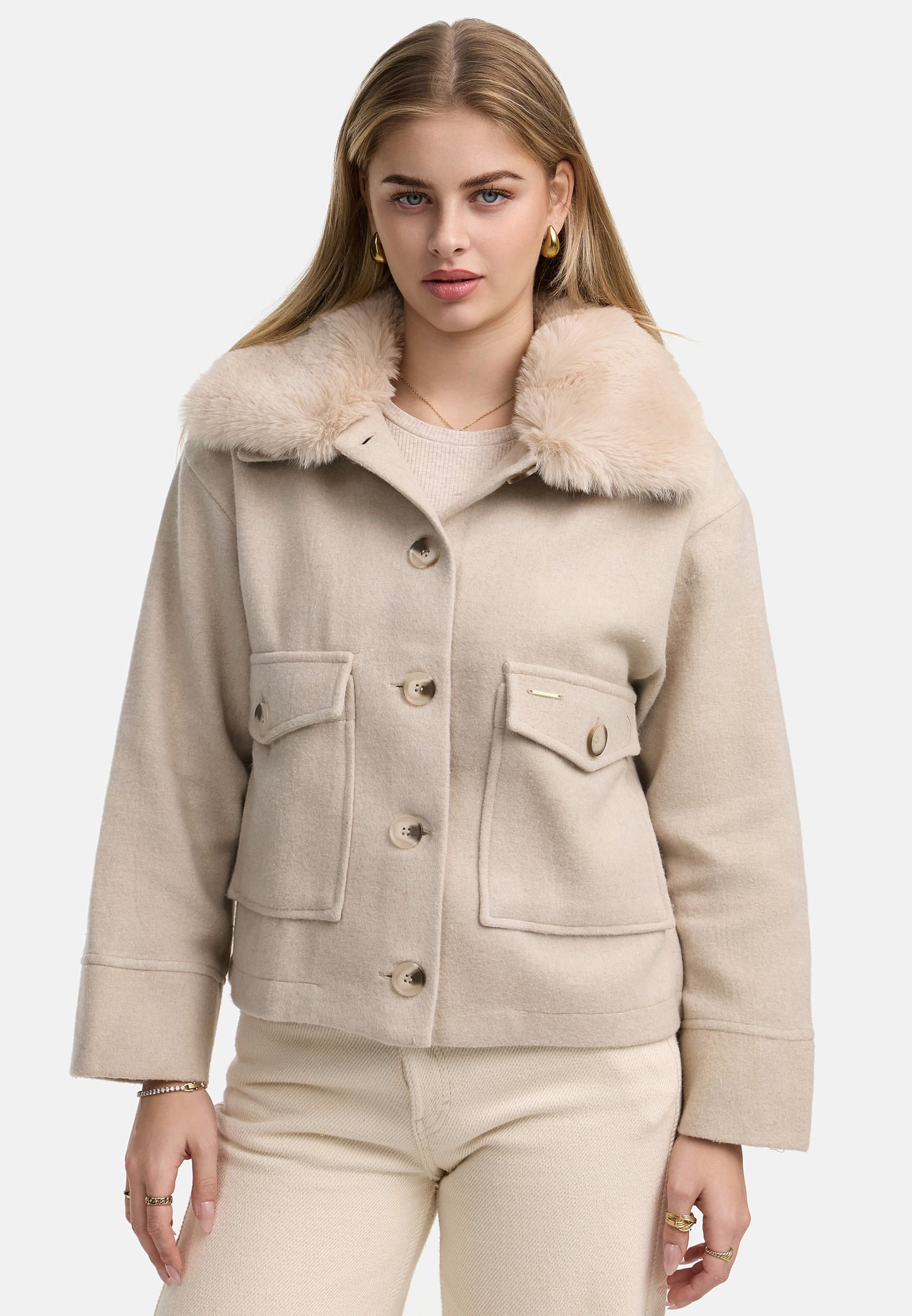 Andragora Delta Jacke – jacke mit Kunstfellkragen