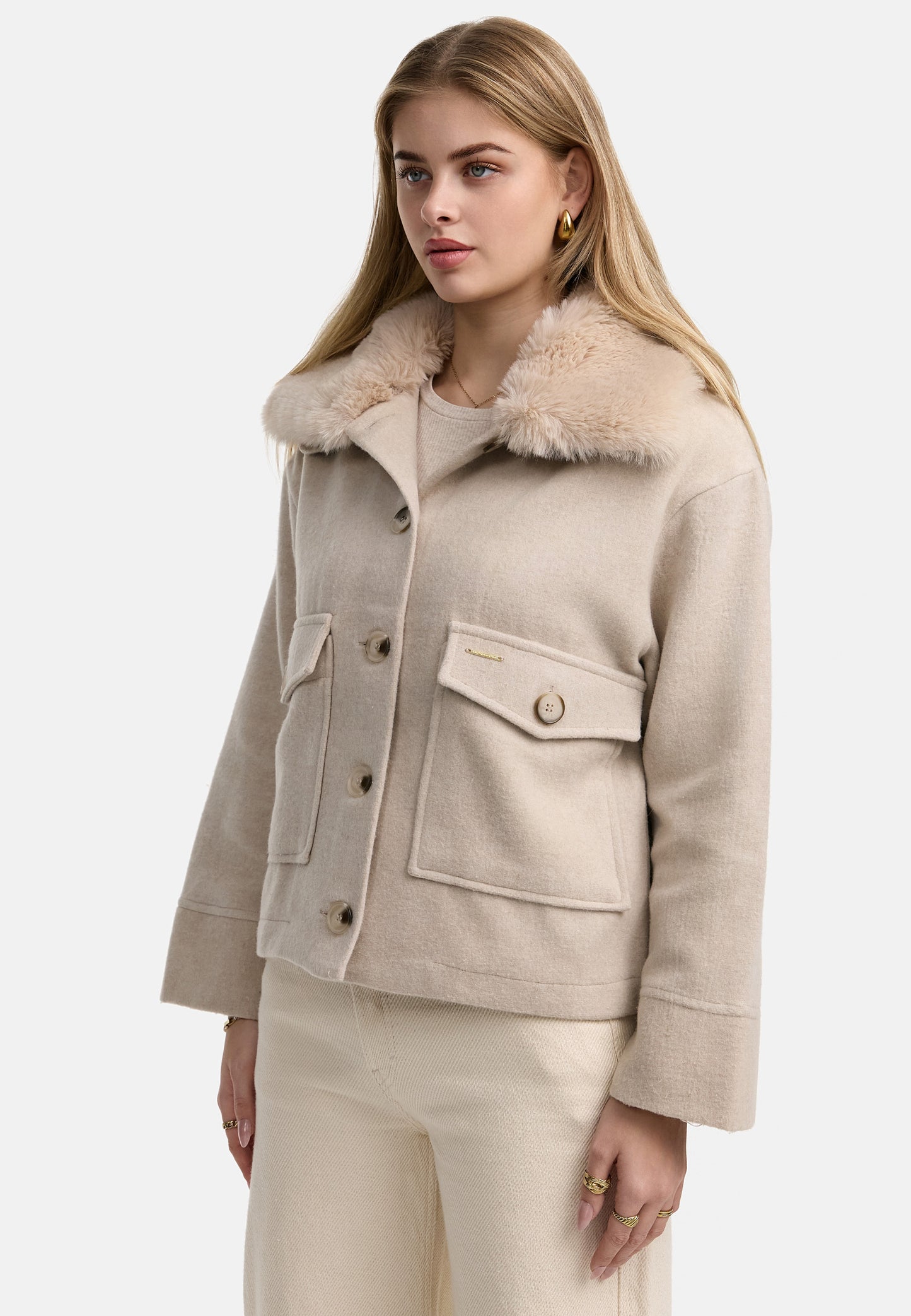 Andragora Delta Jacke – jacke mit Kunstfellkragen