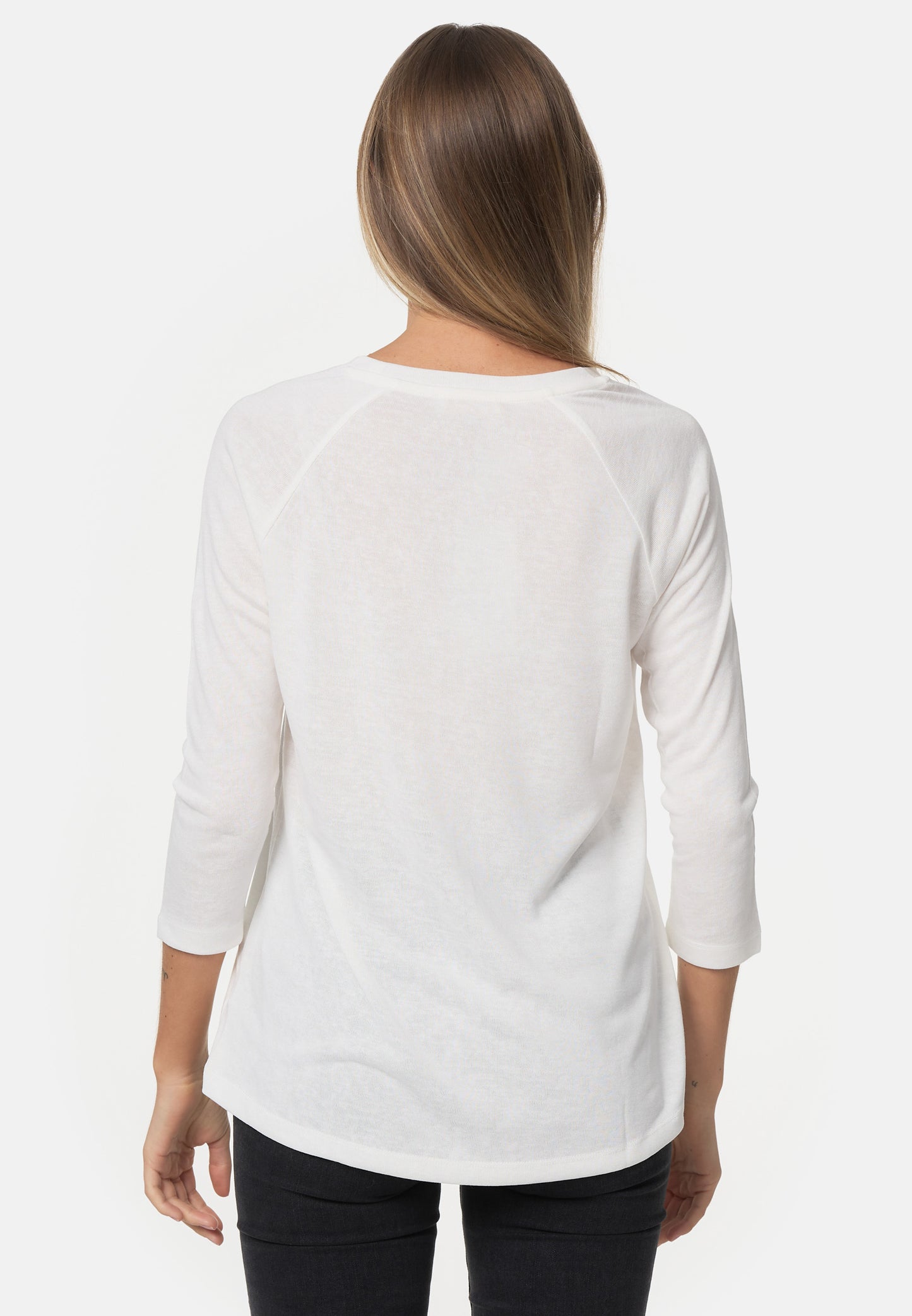 Decay Longsleeve mit Kreis-Muster und Rundhals