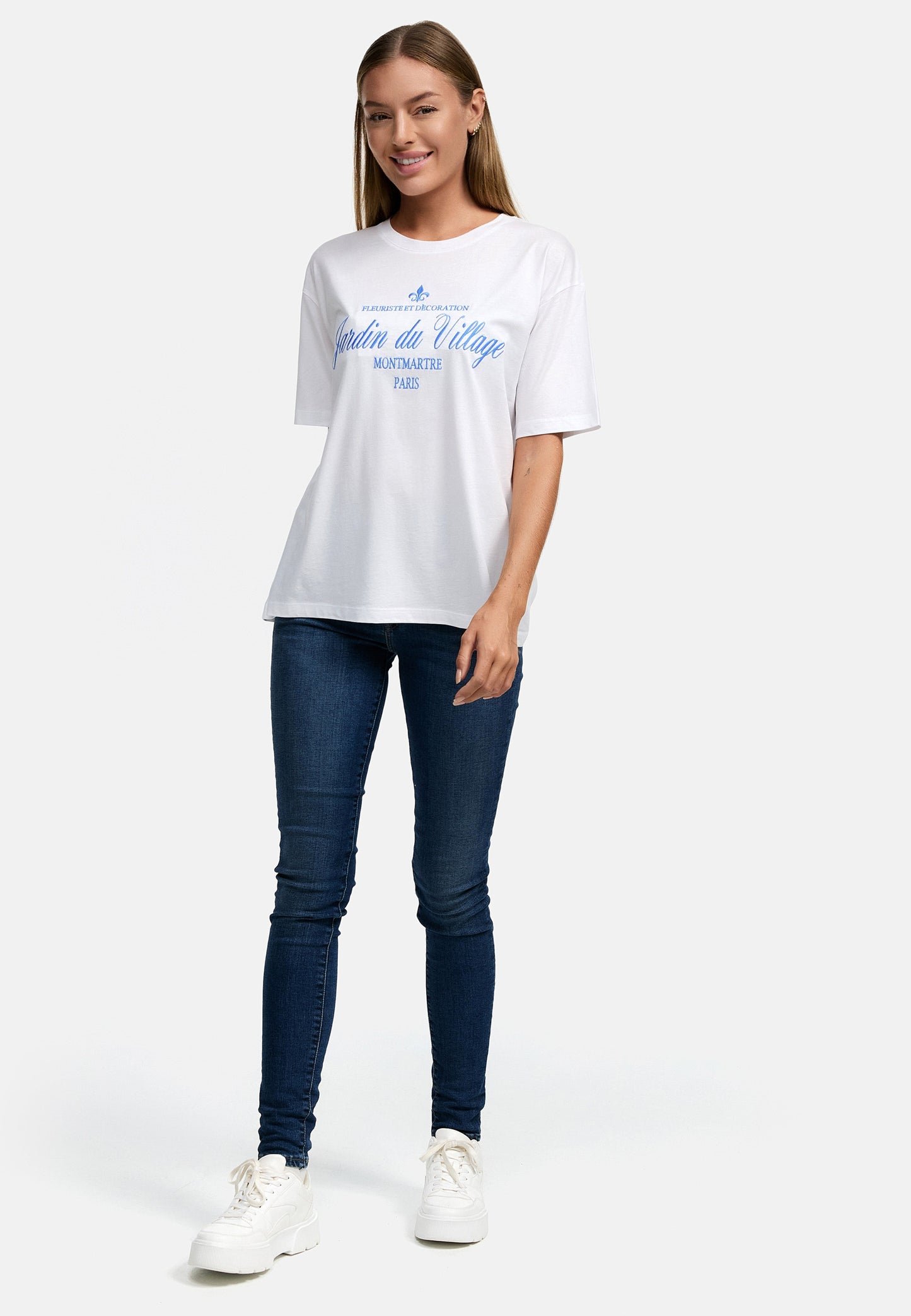 Decay T-Shirt mit "Jardin du Village" Print