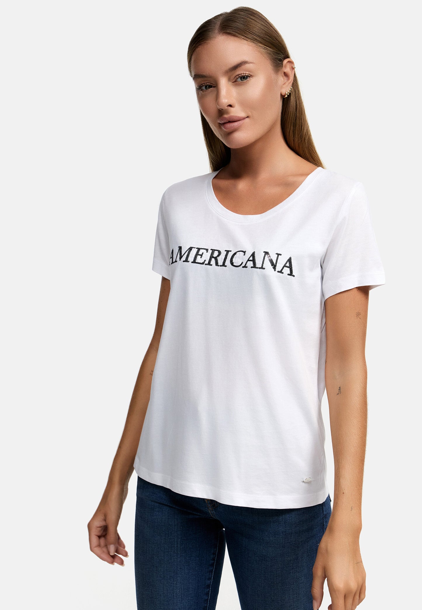 Decay T-Shirt - Americana Design mit Glitzereffekten