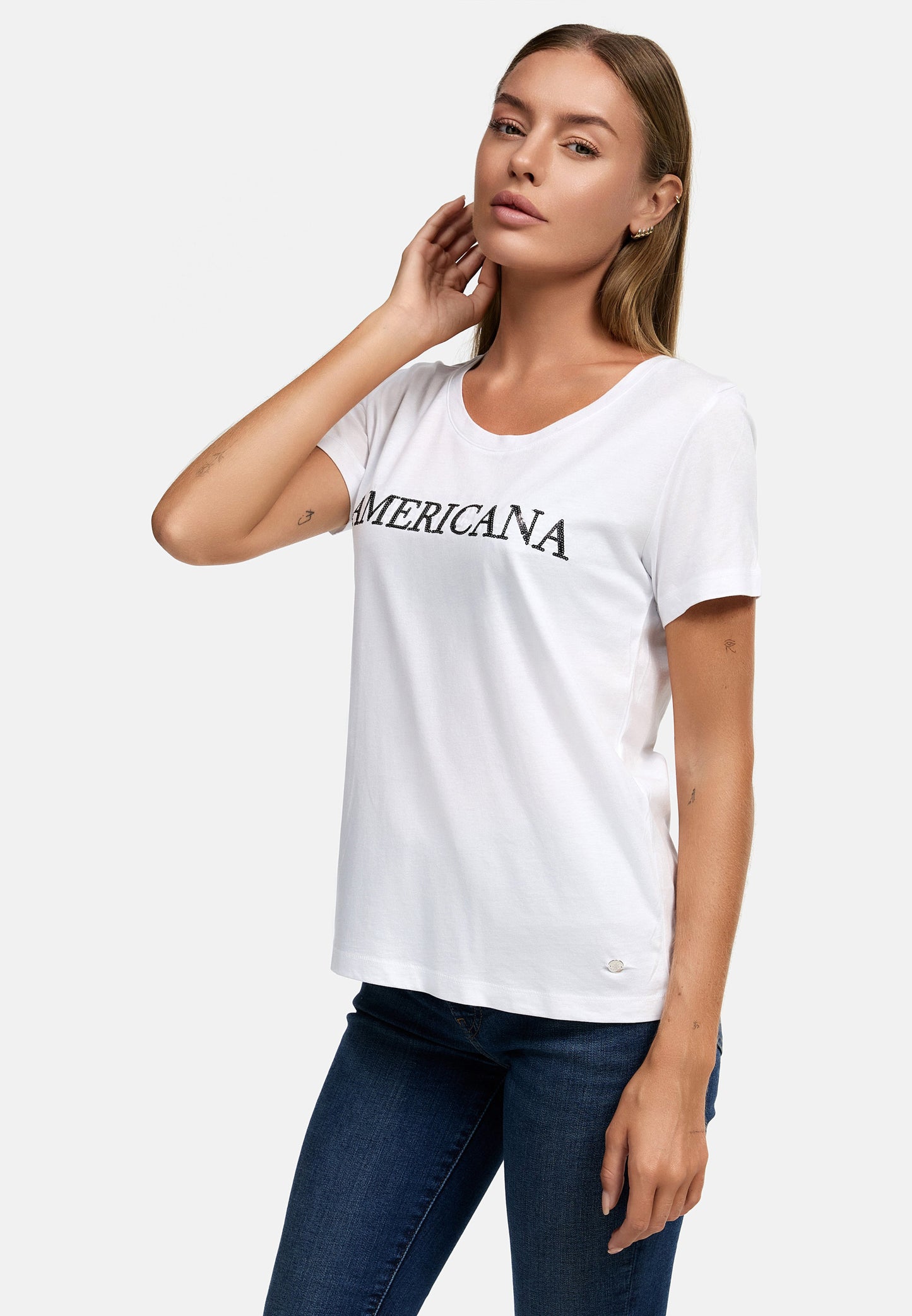 Decay T-Shirt - Americana Design mit Glitzereffekten