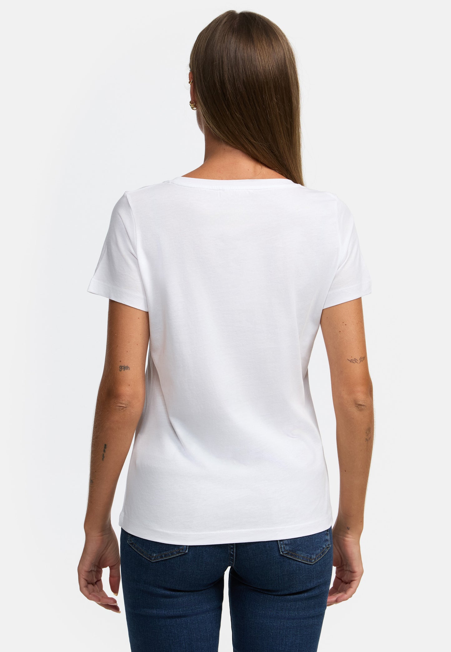 Decay T-Shirt – Glitzernde Schrift mit Modernem Muster