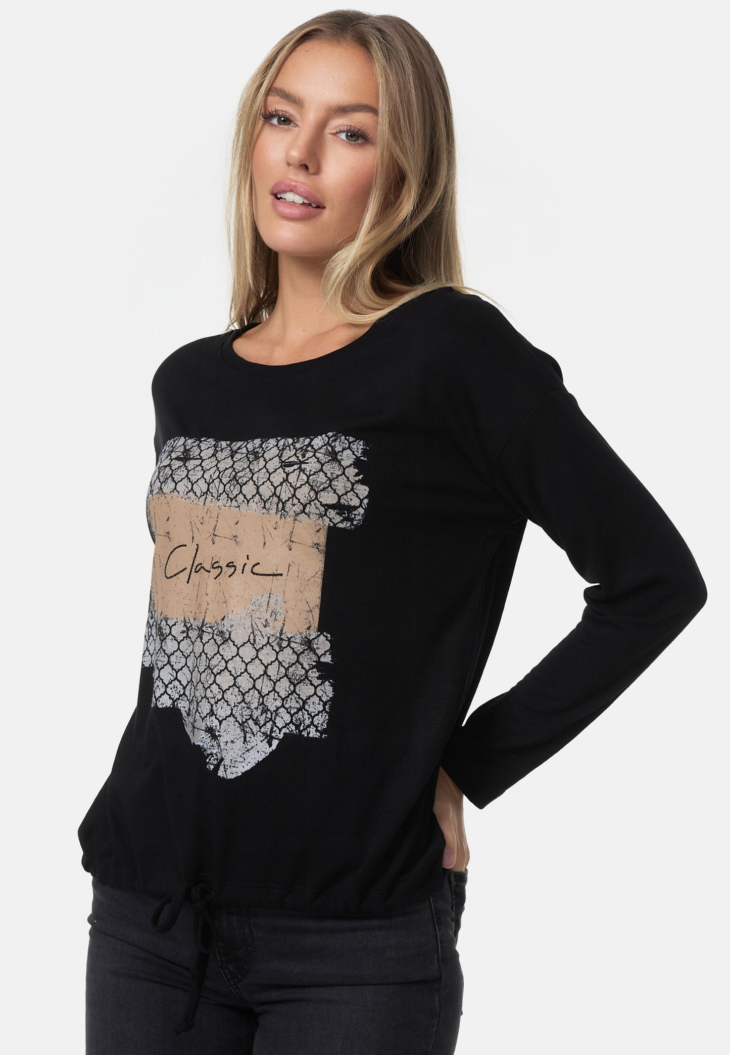 Decay Longsleeve mit Glitzer-Design – Klassisch und Stilvoll